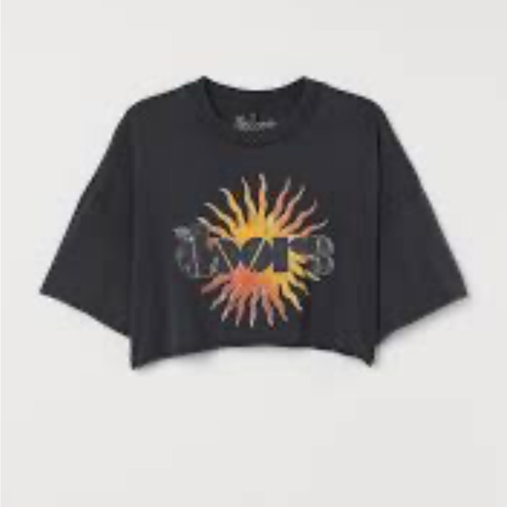 💙 THE DOORS BAND CROPPED TEE H&M